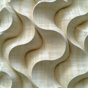white abstract waves Pattern Tile for seamless backgrounds and for filling surfaces, ai generated