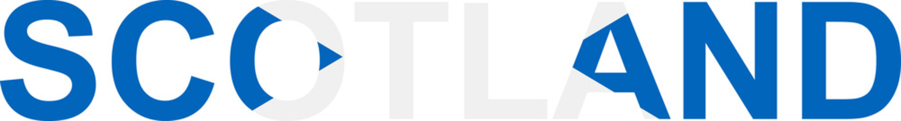 Scotland word in flag style