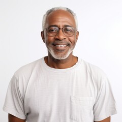 Portrait of a smiling senior African American man suitable for healthcare or lifestyle industry