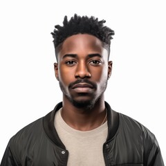 Obraz premium Portrait of a young black man for fashion and lifestyle concepts