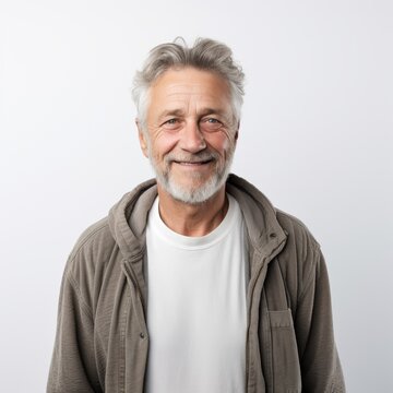 Portrait of a smiling elderly man suitable for healthcare or lifestyle marketing
