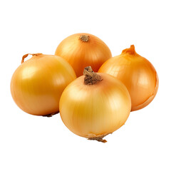 Fototapeta premium Onions isolated on a transparent background.