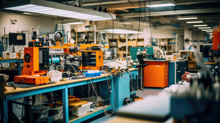 EngineeringBackground, workshop that mixes, the traditional with the modern