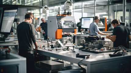 EngineeringBackground, workshop that mixes, the traditional with the modern