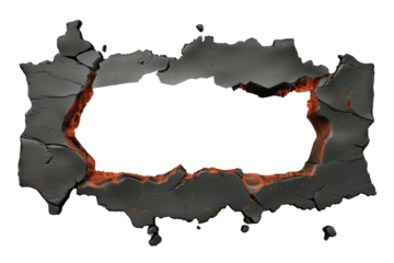 paper with burnt edges, creating a frayed and scorched effect.