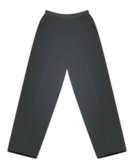 Grey wide pants. vector illustration