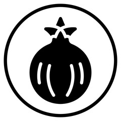onion glyph icon