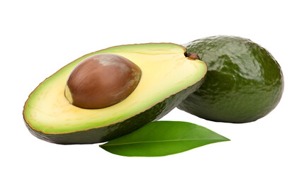 Fresh Avocado with Transparent Background: High-Quality Image for Culinary Designs
