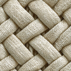 white braided Pattern Tile for seamless backgrounds and for filling surfaces in soft colors, ai generated
