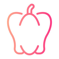 Bell pepper gradient icon