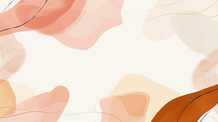 Abstract background with red and orange transparent waved lines for brochure, website, flyer design.