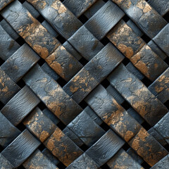 braided Pattern Tile for seamless backgrounds and for filling surfaces in soft colors, ai generated