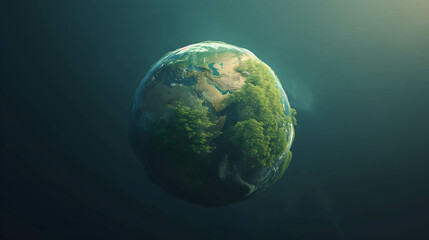 green energy earth globe and ecosystem, caring for the environment make world better place, invest in stocks and businesses that focus on environmental, social, corporate governance