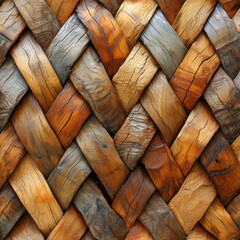 brown braided Pattern Tile for seamless backgrounds and for filling surfaces in soft colors, ai generated