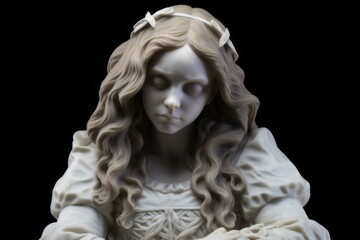 Elizabeth Barrett Browning statue. She known for her feminist perspectives and love poetry, particularly her Sonnets from the Portuguese.