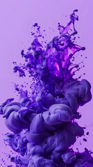purple ink splash on purple background