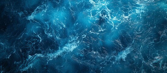 Fototapeta na wymiar Blue texture of water in the sea.