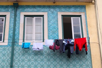 Drying laundry in Lisbon, Portugal