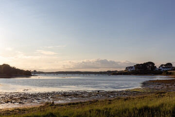 sunset over the river