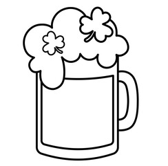 Drink St. Patrick's Day outline cartoon doodle illustration icon	
