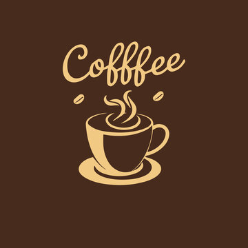 vector coffee logo,  Coffee Cup And Coffee Bean Logo