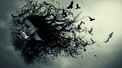 scary halloween background