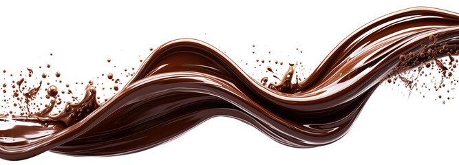 chocolate spread waves with splashes PNG file