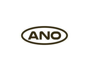 ANO logo design vector template