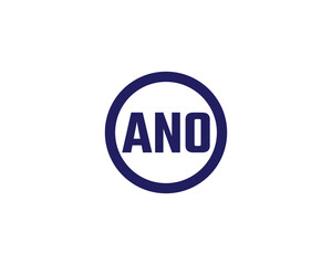 Obraz premium ANO logo design vector template
