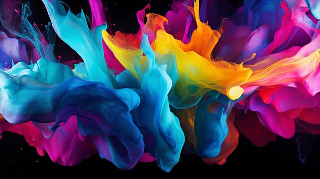 Colorful abstract painting with fantasy concept, ideal for creative design and inspiration