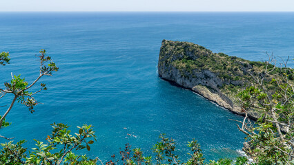 view of the sea from a cliff