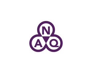 ANQ logo design vector template