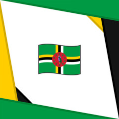 Fototapeta premium Dominica Flag Abstract Background Design Template. Dominica Independence Day Banner Social Media Post. Dominica Independence Day