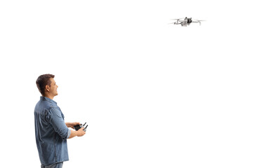Guy flying a drone