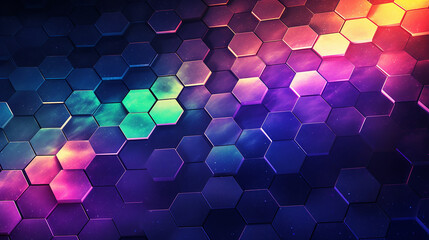 Colorful background with hexagons