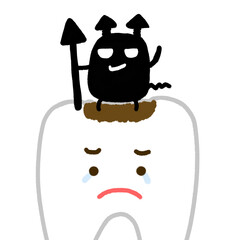 虫歯とばい菌のイラスト