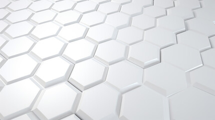 Fototapeta premium Abstract futuristic background of white hexagons