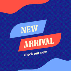 Speech Bubble With Ribbon And Text New Arrival