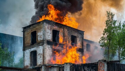 burning fire in the fire