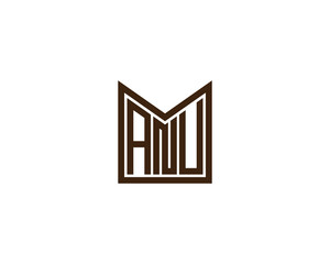 ANU logo design vector template