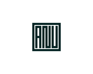 ANU logo design vector template