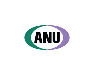 ANU logo design vector template