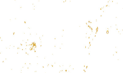 Doted and confetti golden glitter on transparent background. Shiny glittering dust. Gold glitter sparkle confetti that floats down falling