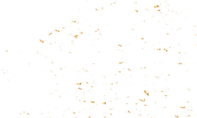 Doted and confetti golden glitter on transparent background. Shiny glittering dust. Gold glitter sparkle confetti that floats down falling