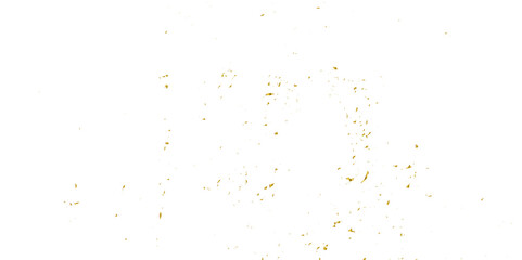Doted and confetti golden glitter on transparent background. Shiny glittering dust. Gold glitter sparkle confetti that floats down falling
