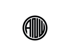 ANW logo design vector template