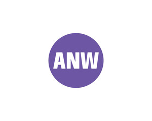 ANW logo design vector template