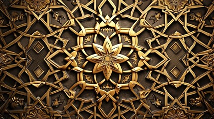Luxurious Arabesque: Generative AI-Generated Ornate Circular Arabesque Decoration