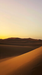 Fototapeta na wymiar dune landscape in the desert at sunset