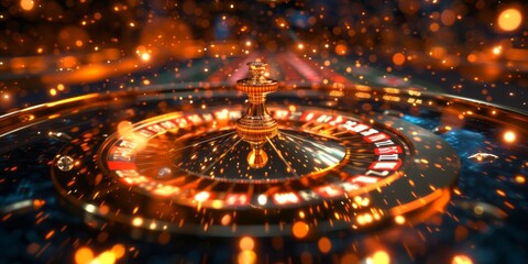 A Glamorous Image Showcasing A 3Drendered Casino Card Scene In Gold. Concept Glamorous Casino Scene, 3D Rendered, Gold Cards, High Roller Vibes